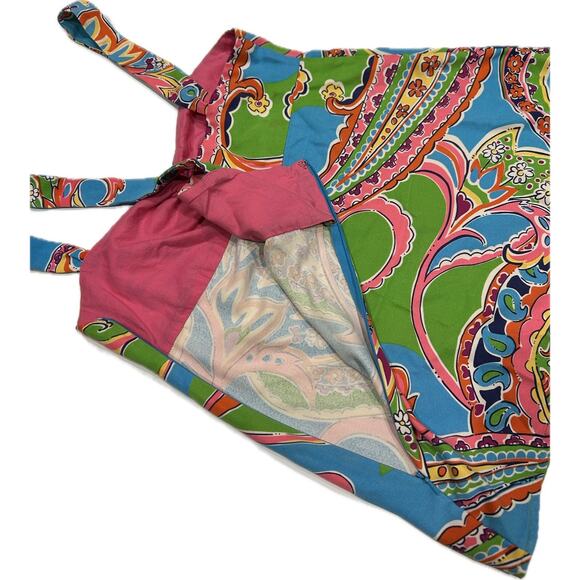 Lilly Pulitzer Clarissa Silk Tropical Paisley Pattern Tank Top Size 0 - Picture 2 of 9